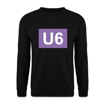 Berlin métro U6 - Sweat-shirt Unisexe - noir - Devant - Alina (178cm) & Michal (187cm)