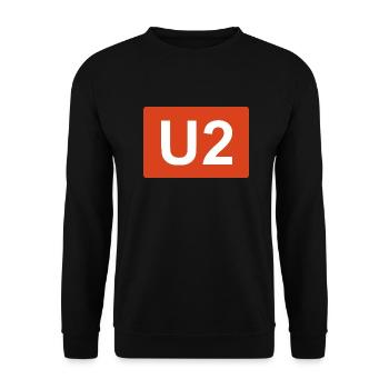 Berlin subway line U 2 shield - Unisex Sweatshirt - black - Front - Alina (178cm) & Michal (187cm)