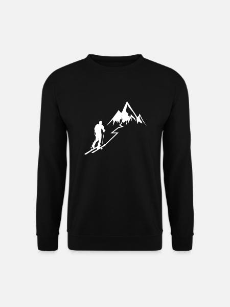 Ski tour de ski ski ski randonnée randonnée - Sweat-shirt Unisexe - noir