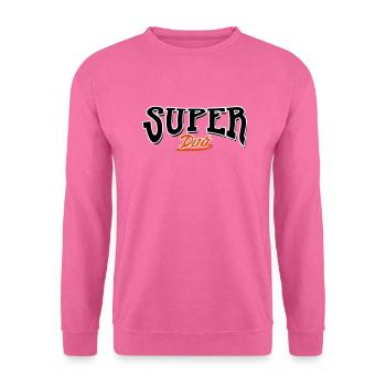super dad dad dad daddy birth child sticker - Unisex Sweatshirt - pink - Front