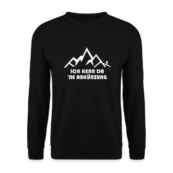 Abkürzung | Wandern - Unisex Pullover - Schwarz - Vorne - Alina (178cm) & Michal (187cm)