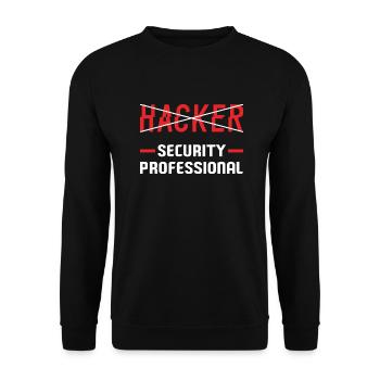 Cybersecurity Engineer Helpdesk Support Lustiger - Unisex Sweatshirt - black - Front - Alina (178cm) & Michal (187cm)