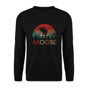 ORIGNAL VINTAGE - Sweat-shirt Unisexe - noir - Devant - Alina (178cm) & Michal (187cm)
