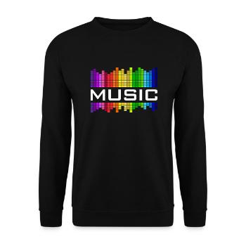 Musique l’égaliseur arc-en-ciel danse concert de rock - Sweat-shirt Unisexe - noir - Devant - Alina (178cm) & Michal (187cm)