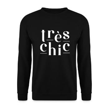 Très Chic - Unisex Pullover - Schwarz - Vorne - Alina (178cm) & Michal (187cm)