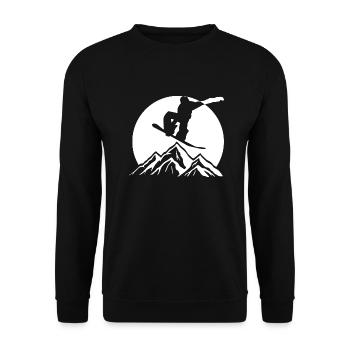 Snowboard Snowboarder - Unisex Pullover - Schwarz - Vorne - Alina (178cm) & Michal (187cm)