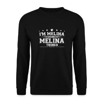 Melina - Sweat-shirt Unisexe - noir - Devant - Alina (178cm) & Michal (187cm)
