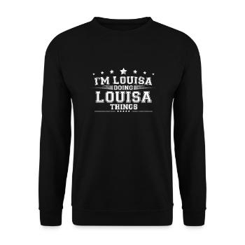 Louisa - Sweat-shirt Unisexe - noir - Devant - Alina (178cm) & Michal (187cm)