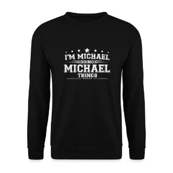 Michael - Unisex Sweatshirt - black - Front - Alina (178cm) & Michal (187cm)