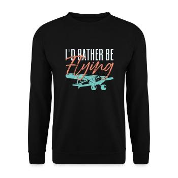 Je préférerais en pilotant un pilote d’aviation - Sweat-shirt Unisexe - noir - Devant - Alina (178cm) & Michal (187cm)