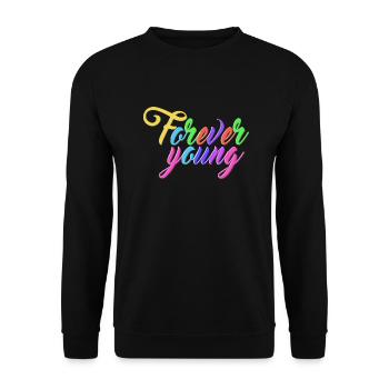 Forever Young ! - Unisex Pullover - Schwarz - Vorne - Alina (178cm) & Michal (187cm)