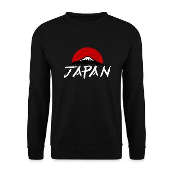Japan Fuji Sonne 日本 - Unisex Pullover - Schwarz - Vorne - Alina (178cm) & Michal (187cm)