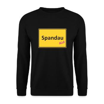 Spandau Ortseingang Alla - Unisex Pullover - Schwarz - Vorne - Alina (178cm) & Michal (187cm)