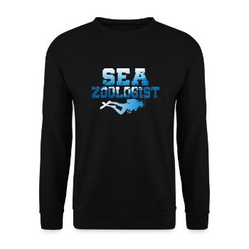 Sea Zoologist Marine Biology Scientist - Unisex Pullover - Schwarz - Vorne - Alina (178cm) & Michal (187cm)