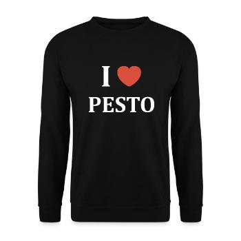 i love pesto - Sweat-shirt Unisexe - noir - Devant - Alina (178cm) & Michal (187cm)