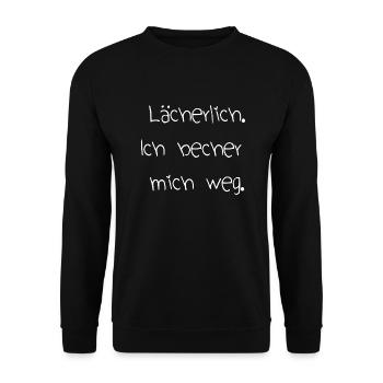 Party feiern Festival bechern saufen Alkohol - Unisex Pullover - Schwarz - Vorne - Alina (178cm) & Michal (187cm)