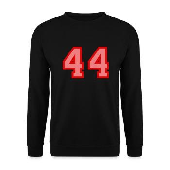 Cool Retro Retrostyle Numéro de maillot numéro de dos - Sweat-shirt Unisexe - noir - Devant - Alina (178cm) & Michal (187cm)
