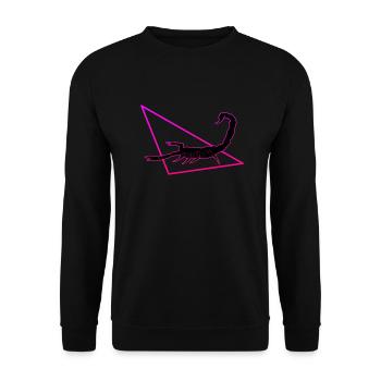 Scorpion en violet/rose - Sweat-shirt Unisexe - noir - Devant - Alina (178cm) & Michal (187cm)