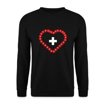 Cœur - Sweat-shirt Unisexe - noir - Devant - Alina (178cm) & Michal (187cm)