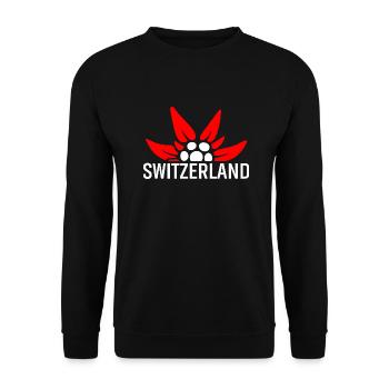 Swiss gentian - Unisex Sweatshirt - black - Front - Alina (178cm) & Michal (187cm)