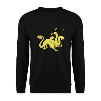 Questhydra - Unisex Sweatshirt - black - Front - Alina (178cm) & Michal (187cm)