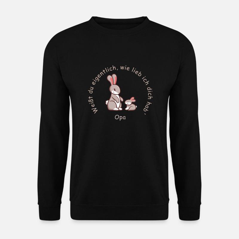 Opa, Großvater | lieb haben - Unisex Pullover - Schwarz