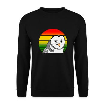 Sun Bird Speed Owl 80s Rétro - Sweat-shirt Unisexe - noir - Devant - Alina (178cm) & Michal (187cm)