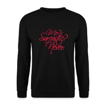 me sarcastic never quote - Unisex Sweatshirt - black - Front - Alina (178cm) & Michal (187cm)