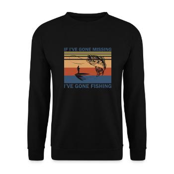 Fischer Fischen Angeln Angel Angler Fische Fisch - Unisex Pullover - Schwarz - Vorne - Alina (178cm) & Michal (187cm)
