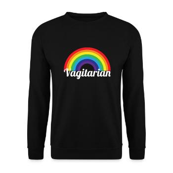 LGBTQ Nonbinary Colorful Rainbow Flag LGBTQ+ Pride - Unisex Sweatshirt - black - Front - Alina (178cm) & Michal (187cm)