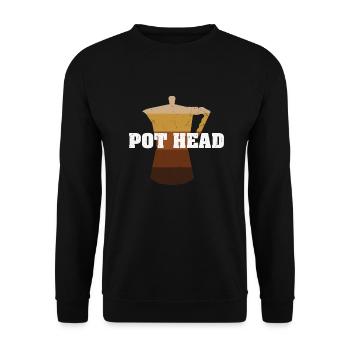 Pot Head, Vintage, Morning Grouches - Unisex Sweatshirt - black - Front - Alina (178cm) & Michal (187cm)