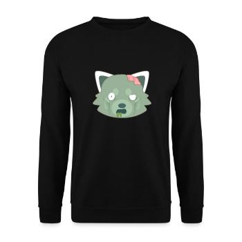 Red panda disguised as a zombie for Halloween - Unisex Sweatshirt - black - Front - Alina (178cm) & Michal (187cm)