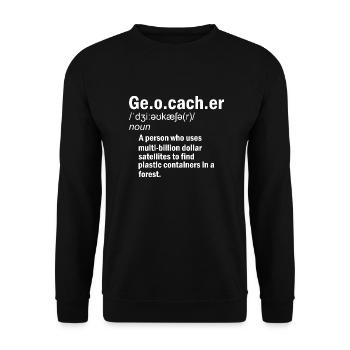 Geocaching Geocacher Cadeau - Sweat-shirt Unisexe - noir - Devant - Alina (178cm) & Michal (187cm)