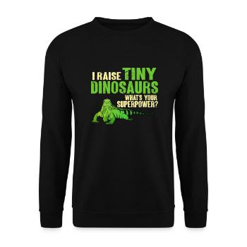 Leguan Eidechse Reptil Herpetologe - Unisex Pullover - Schwarz - Vorne - Alina (178cm) & Michal (187cm)