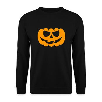 Halloween Spooky Pumpkin Lantern 11 - Unisex Sweatshirt - black - Front - Alina (178cm) & Michal (187cm)