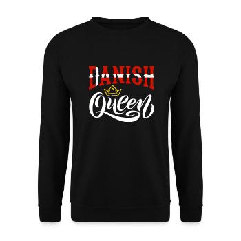 Reine danoise Danemark Danemark Drapeau - Sweat-shirt Unisexe - noir - Devant - Alina (178cm) & Michal (187cm)
