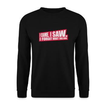 I came saw forget - Unisex Sweatshirt - black - Front - Alina (178cm) & Michal (187cm)
