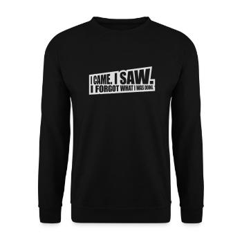 I came saw forget - Unisex Sweatshirt - black - Front - Alina (178cm) & Michal (187cm)