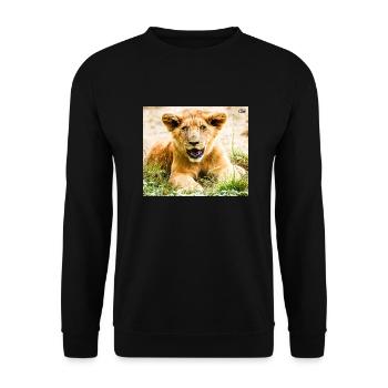 Lionceau - Sweat-shirt Unisexe - noir - Devant - Alina (178cm) & Michal (187cm)