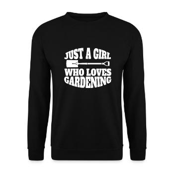 Gardener Garden Girl Orchard Hobby Gardener - Unisex Sweatshirt - black - Front - Alina (178cm) & Michal (187cm)