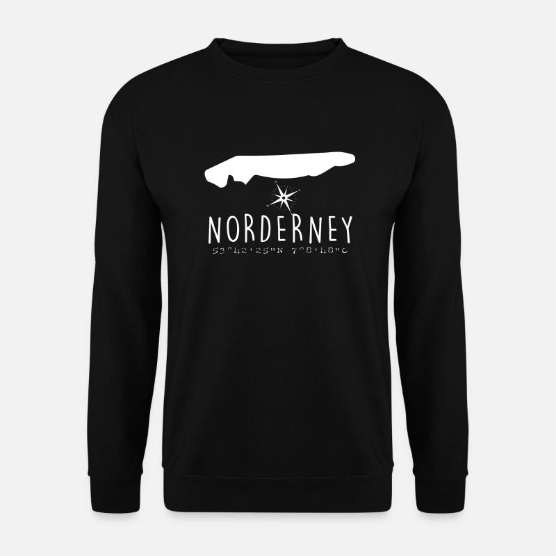 Norderney Herzschlag Nordsee Geschenk - Unisex Pullover - Schwarz