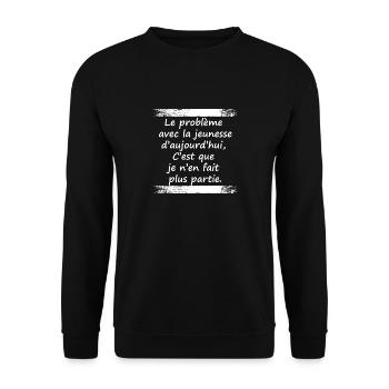 Expression originale - Sweat-shirt Unisexe - noir - Devant - Alina (178cm) & Michal (187cm)
