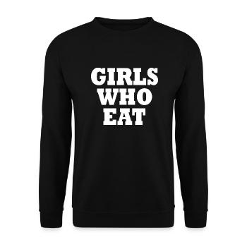 Girls who eat - Unisex Pullover - Schwarz - Vorne - Alina (178cm) & Michal (187cm)