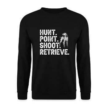 Chien GSP allemand à poil court - Sweat-shirt Unisexe - noir - Devant - Alina (178cm) & Michal (187cm)