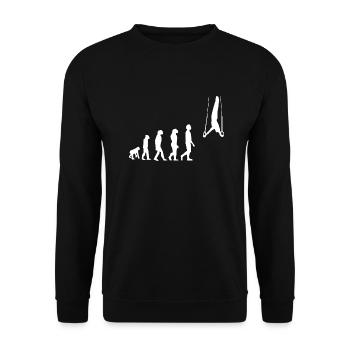 Evolution gymnastics rings - Unisex Sweatshirt - black - Front - Alina (178cm) & Michal (187cm)