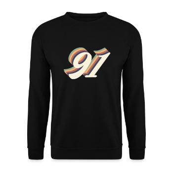 91st anniversary vintage - Unisex Sweatshirt - black - Front - Alina (178cm) & Michal (187cm)
