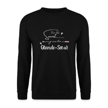 Je vais être grande sœur - Sweat-shirt Unisexe - noir - Devant - Alina (178cm) & Michal (187cm)