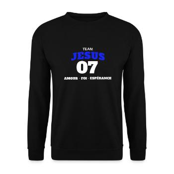 Team Jésus - Sweat-shirt Unisexe - noir - Devant - Alina (178cm) & Michal (187cm)