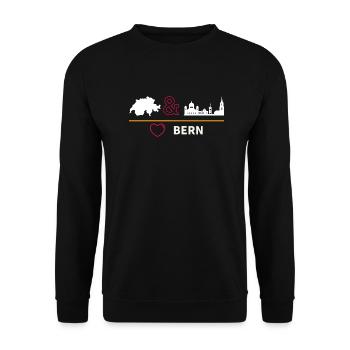 BERN - Unisex Sweatshirt - black - Front - Alina (178cm) & Michal (187cm)