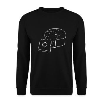Confiture de pain blanc SKizze - Sweat-shirt Unisexe - noir - Devant - Alina (178cm) & Michal (187cm)